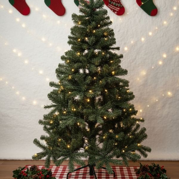 Winter Fir Green Pre-Lit Artificial Christmas Tree - LED multi function lights