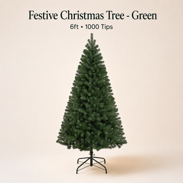 Festive Christmas 6 FT Full Christmas Tree - Green