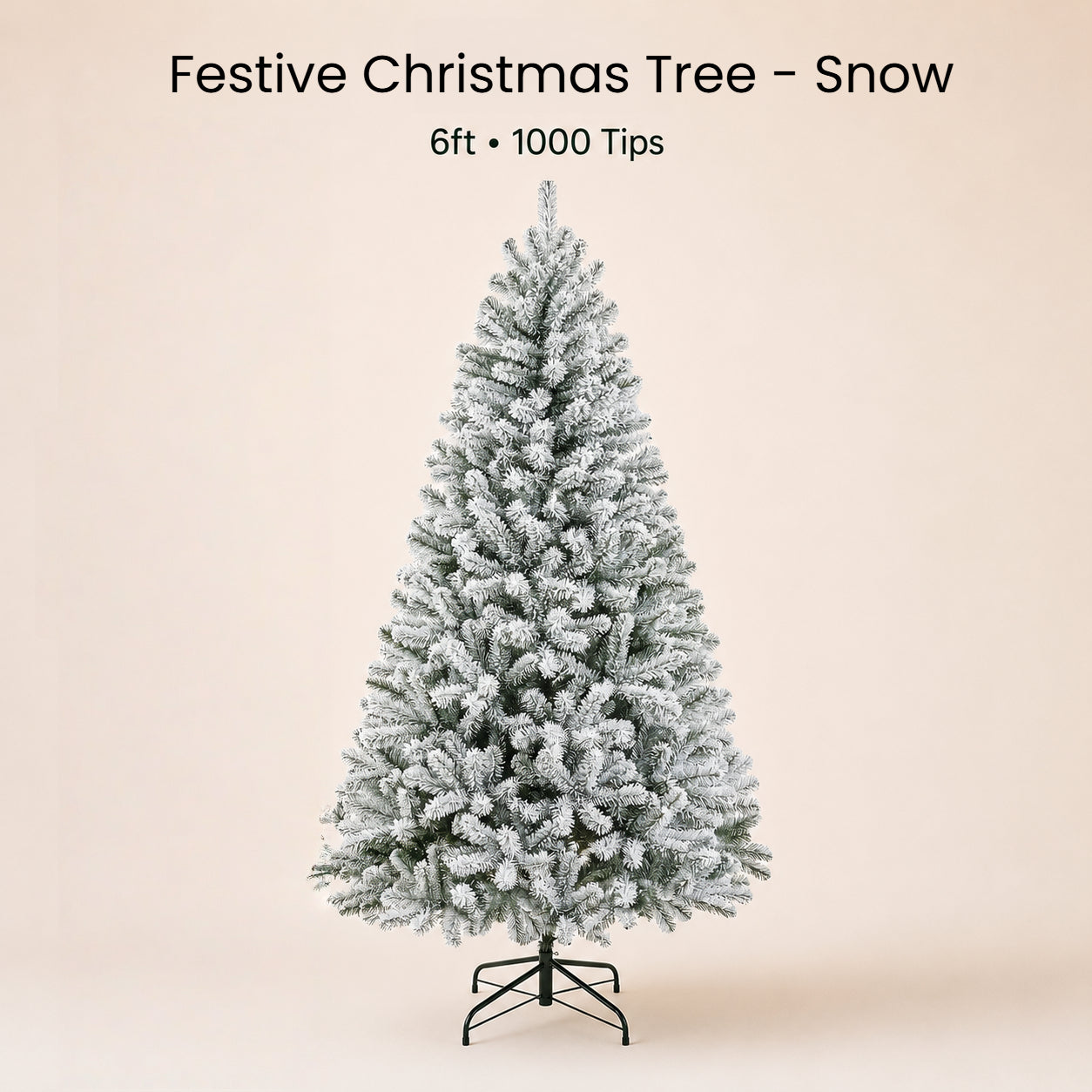 Festive Christmas 6 FT Snow tipped Full Christmas Tree